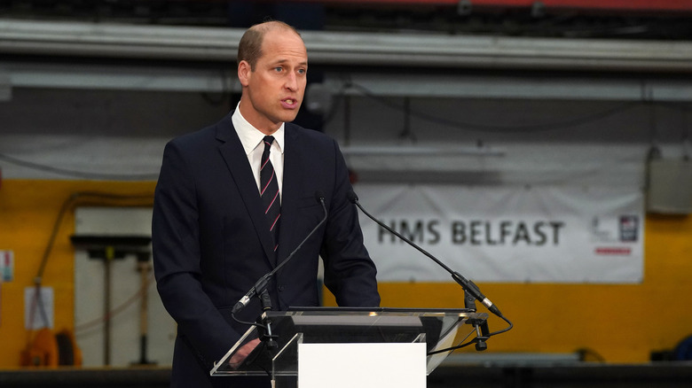 Prince William giving a speech 