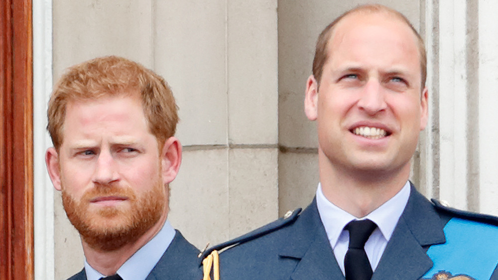 Prince Harry and Prince William at Buckingham Palace