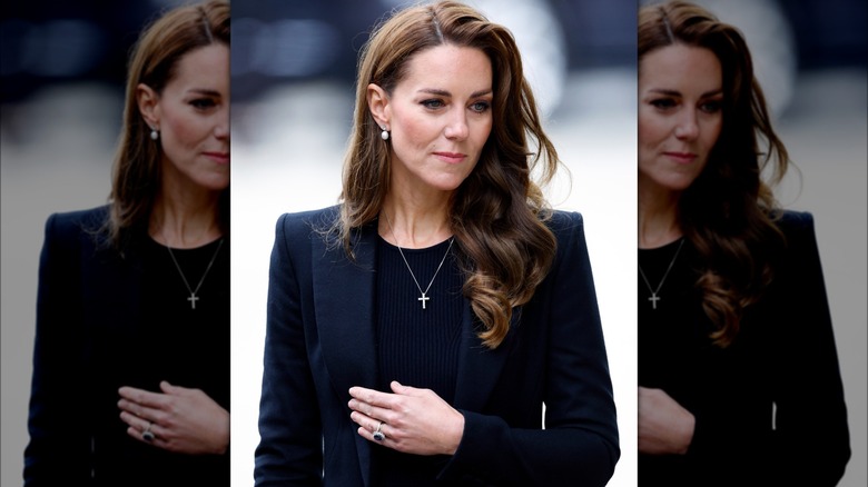 Kate Middleton looking pensive