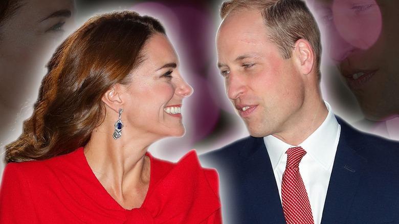 Kate Middleton and Prince William looking at each other