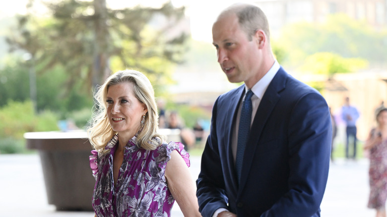 Sophie, Duchess of Edinburgh and Prince William attending an event