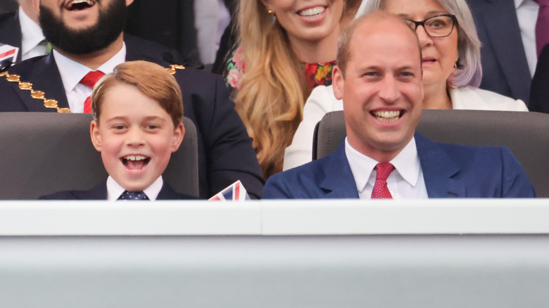 Prince William and Prince George laughing