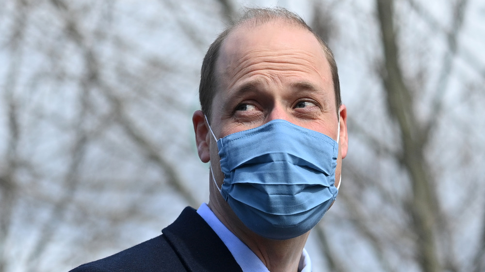 Prince William in a mask