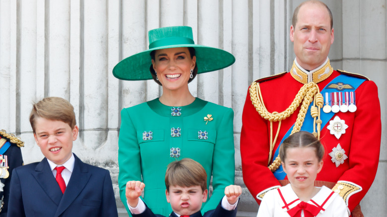 Prince William, Princess Catherine, and their children