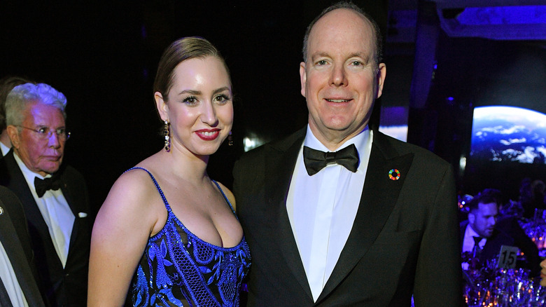 Prince Albert and Jazmin Grace posing together at event