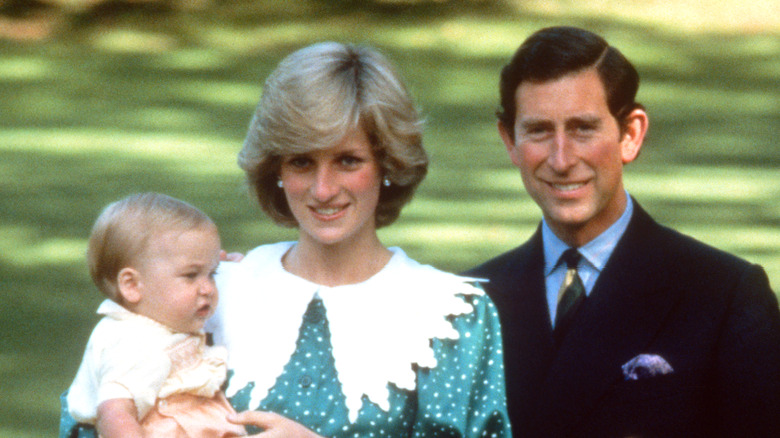 Princess Diana and Prince Charles with Prince William