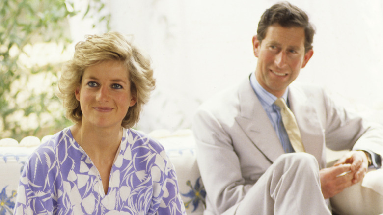 Princess Diana and Prince Charles smiling