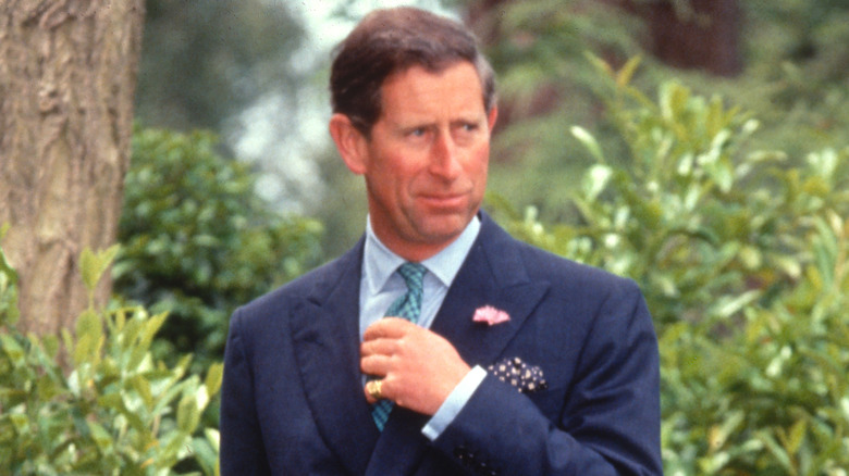 Prince Charles looking away