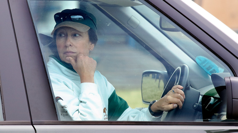 Princess Anne, driving