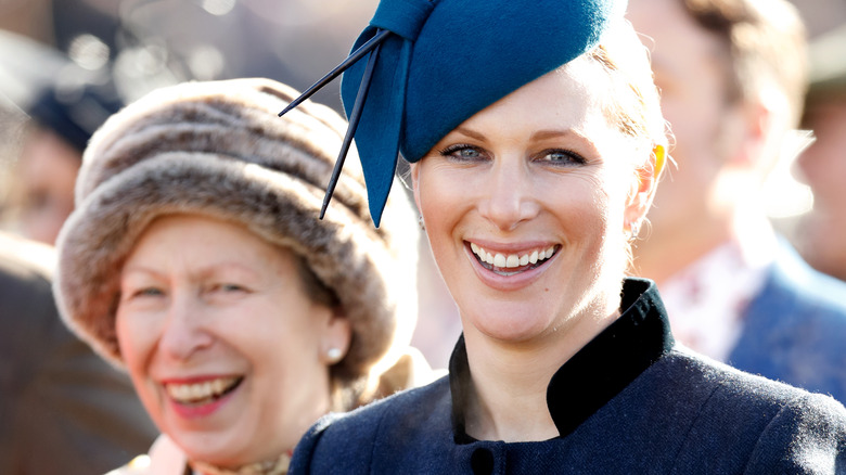 Princess Anne and Zara Tindall smiling