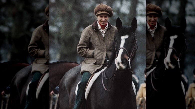 Princess Anne with horse 1978 