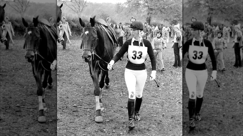 Princess Anne with horse 1976