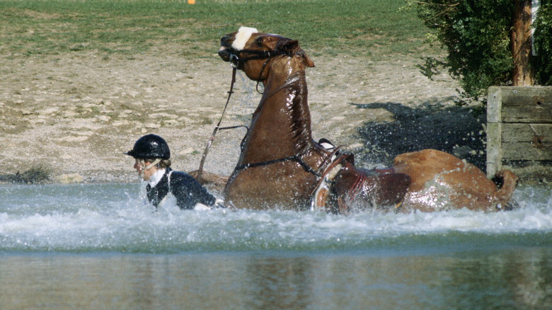 Anne in lake Badminton 1982