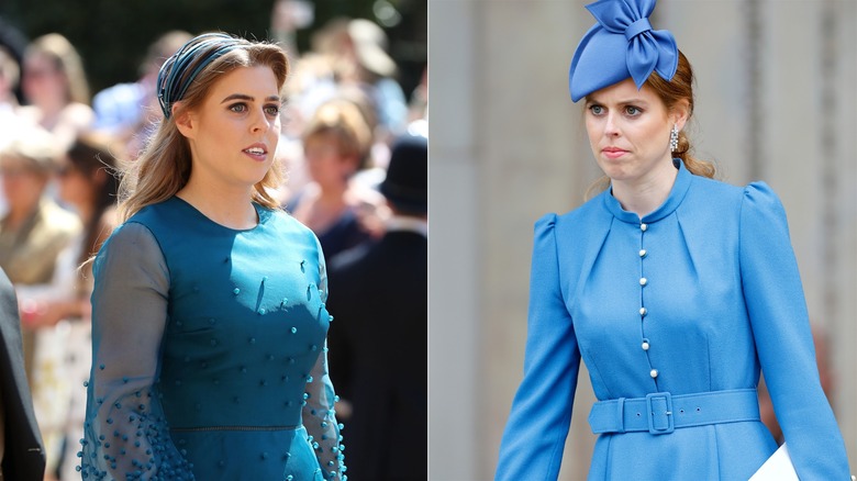 Princess Beatrice before and after