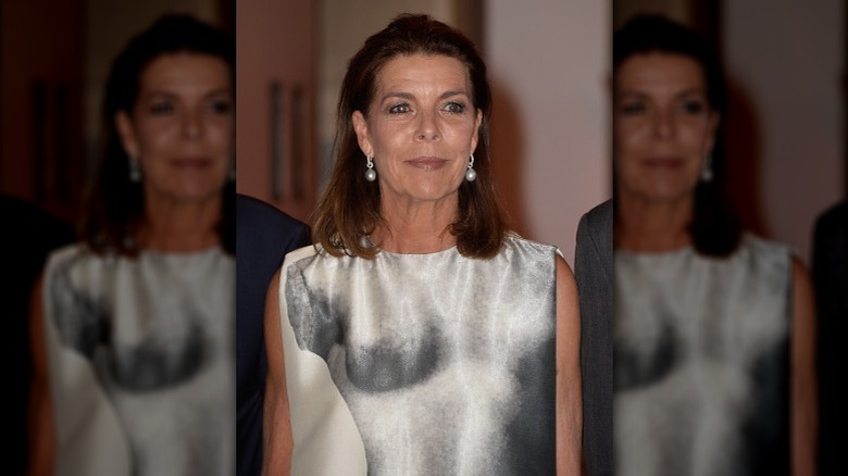 Princess Caroline in silver dress