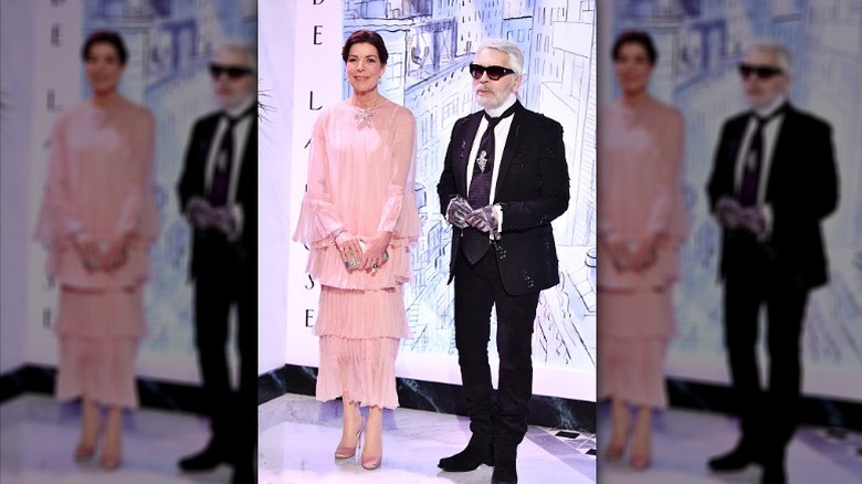 Princess Caroline with Karl Lagerfeld