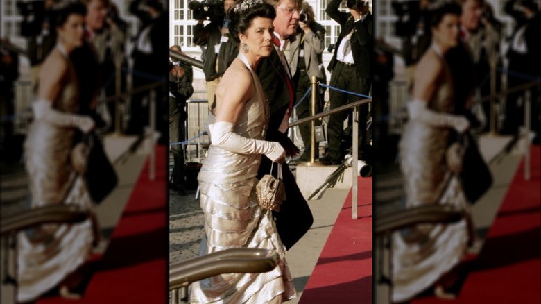 Princess Caroline in gold gown