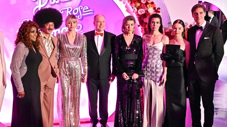 Charlotte Casiraghi and family, at the 2024 Rose Ball