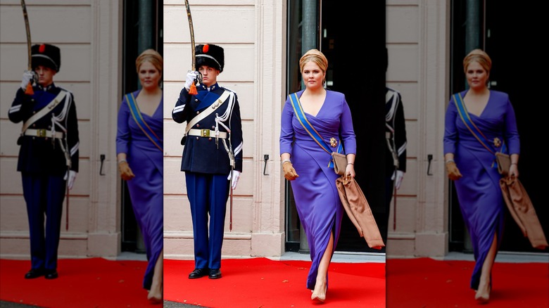 Princess Catharina-Amalia poses in dress