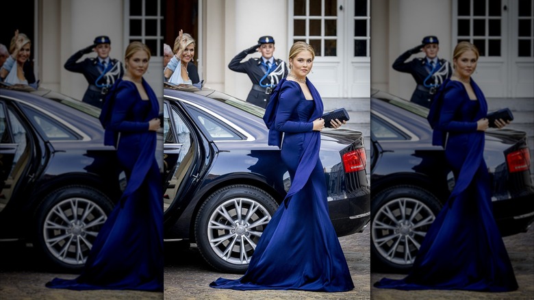 Princess Catharina-Amalia poses in dress