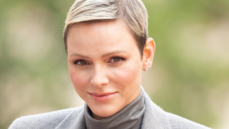 Princess Charlene smiling close-up