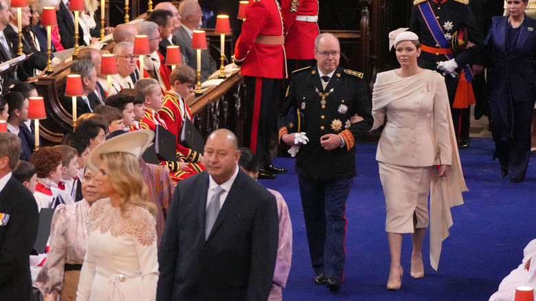 Prince Albert and Princess Charlene at king's coronation