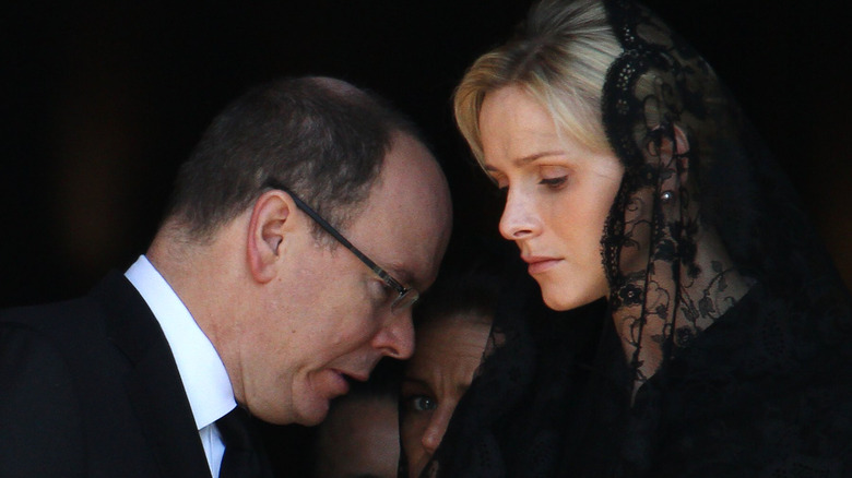 Prince Albert, Princess Charlene at 2011 funeral