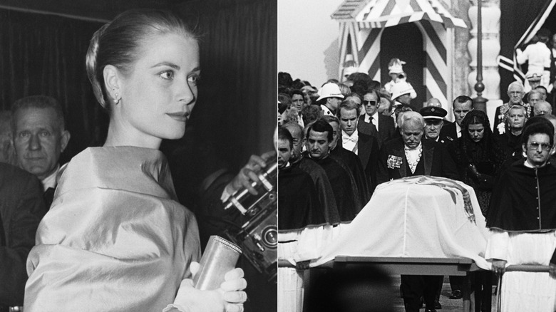 Grace Kelly at event; Grace Kelly's funeral