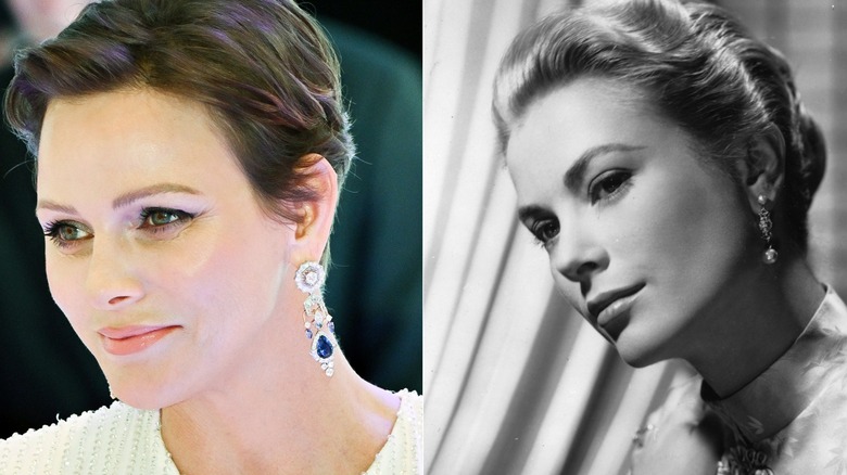 Split image of Princess Charlene and Grace Kelly