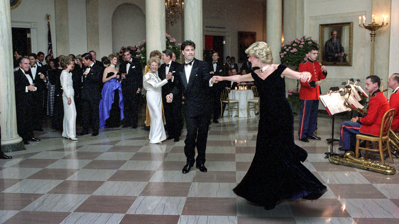 John Travolta and Princess Diana dancing at the White House