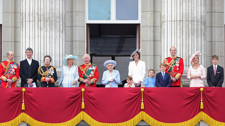 Royal Family on Buckingham Palace balcony Trooping the Colour 2022