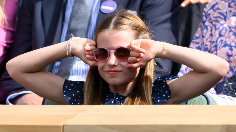 Princess Charlotte watching a game