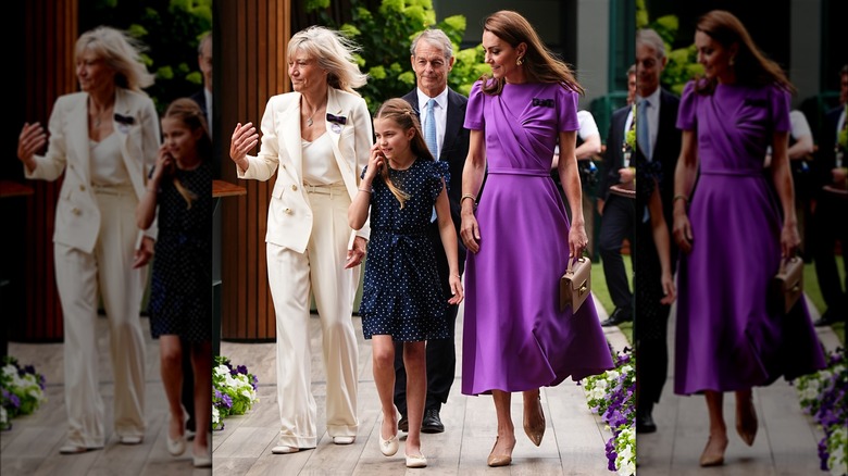 Princess Catherine and Princess Charlotte attending Wimbledon 