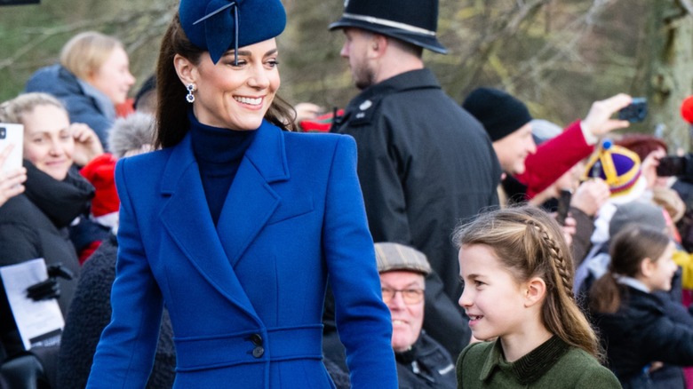 Kate Middleton Princess Charlotte walking