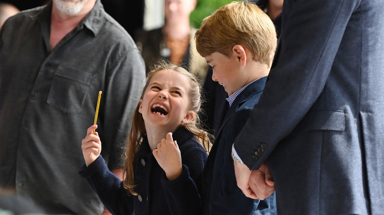 Princess Charlotte and Prince George in Cardiff 