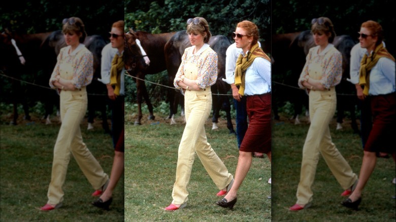 Diana Spencer in overalls 