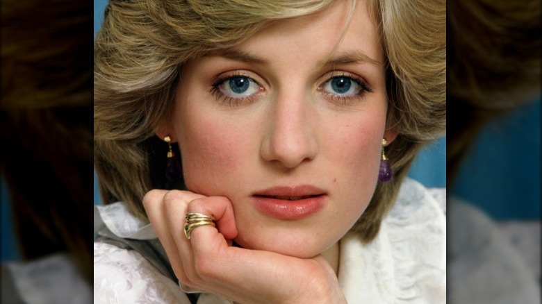 Princess Diana with an intense gaze