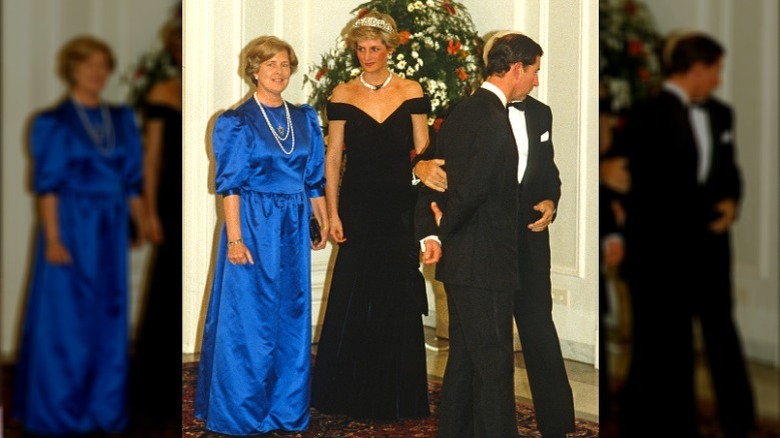 Princess Diana in navy