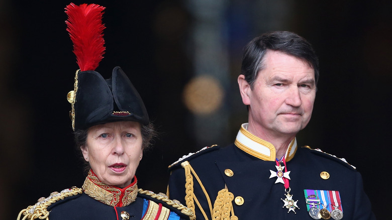 Princess Anne and Sir Timothy Laurence in their finery