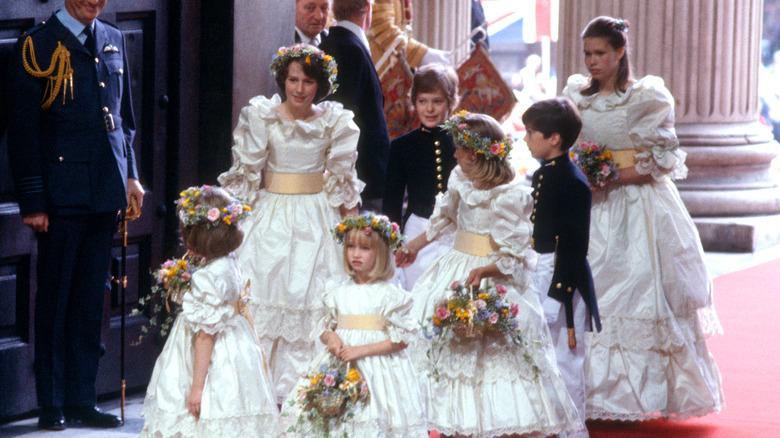 Members of Princess Diana's wedding party