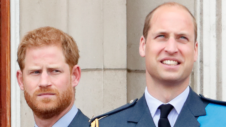 Princes William and Harry at an event.