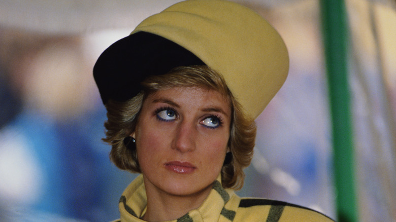 Princess Diana looking up