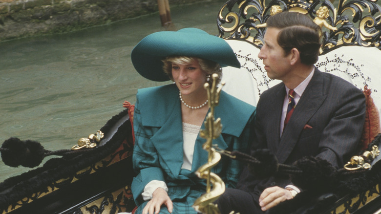 Princess Diana, Prince Charles in boat