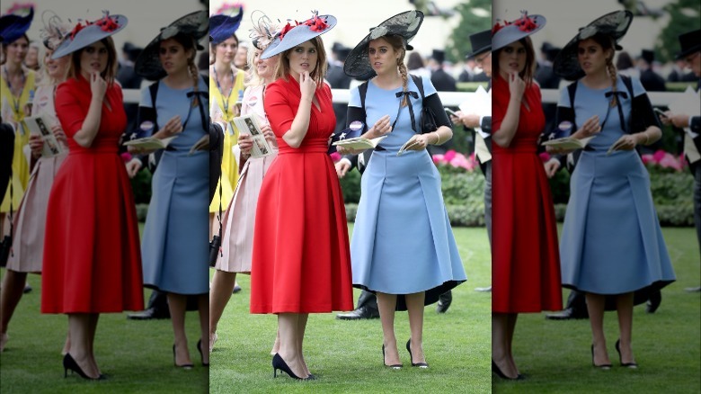 Princess Beatrice and Eugenie at royal ascot 