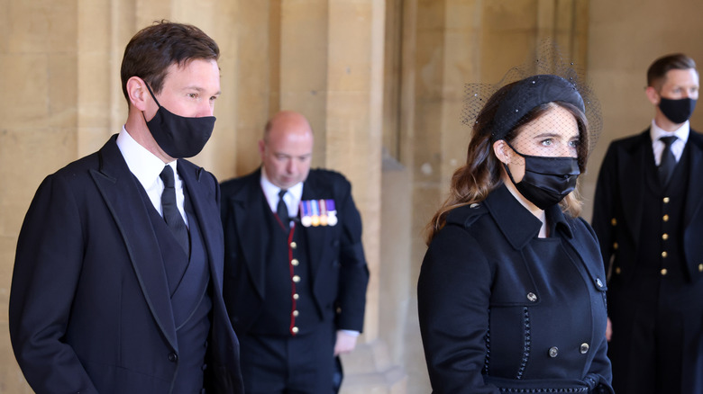 Princess Eugenie and Jack Brooksbank at Philip funeral