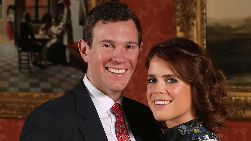 Princess Eugenie and Jack Brooksbank in a gallery