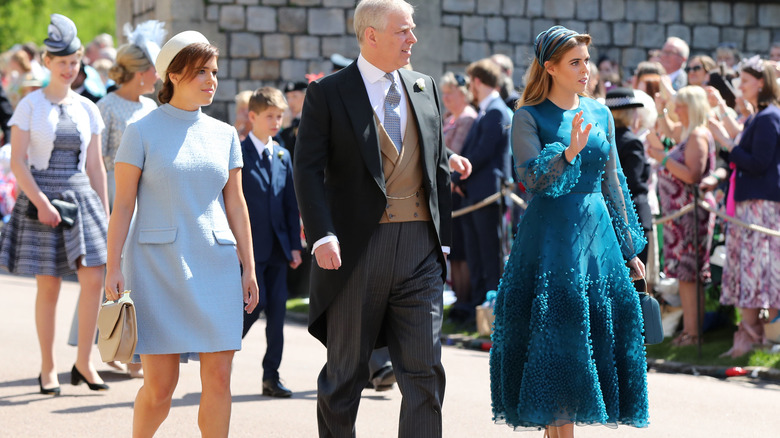 Princess Eugenie, Prince Andrew, and Princess Beatrice