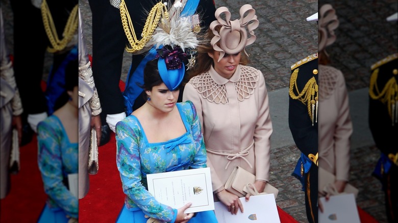 Eugenie and Beatrice at William's wedding