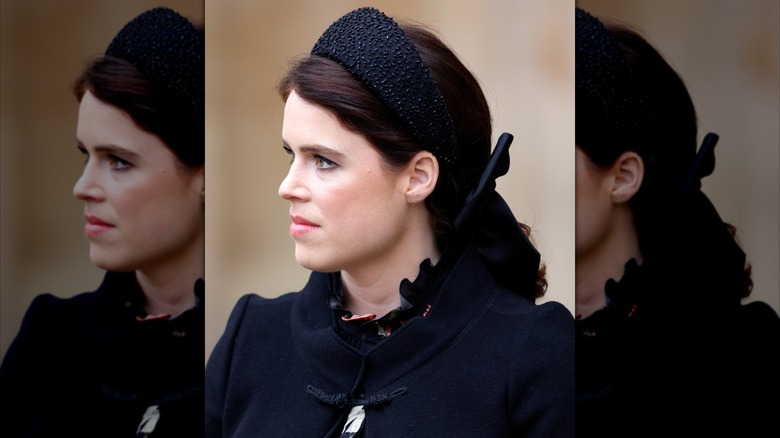 Princess Eugenie at the Thanksgiving service for Prince Philip in 2021