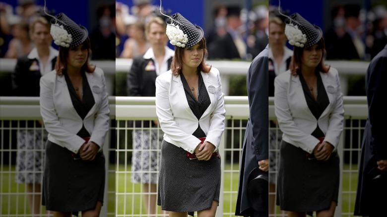 Princess Eugenie attends 2009 Royal Ascot in polka dot dress and hat